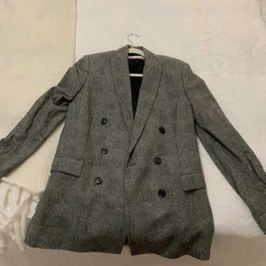 Zara plaid double breasted blazer